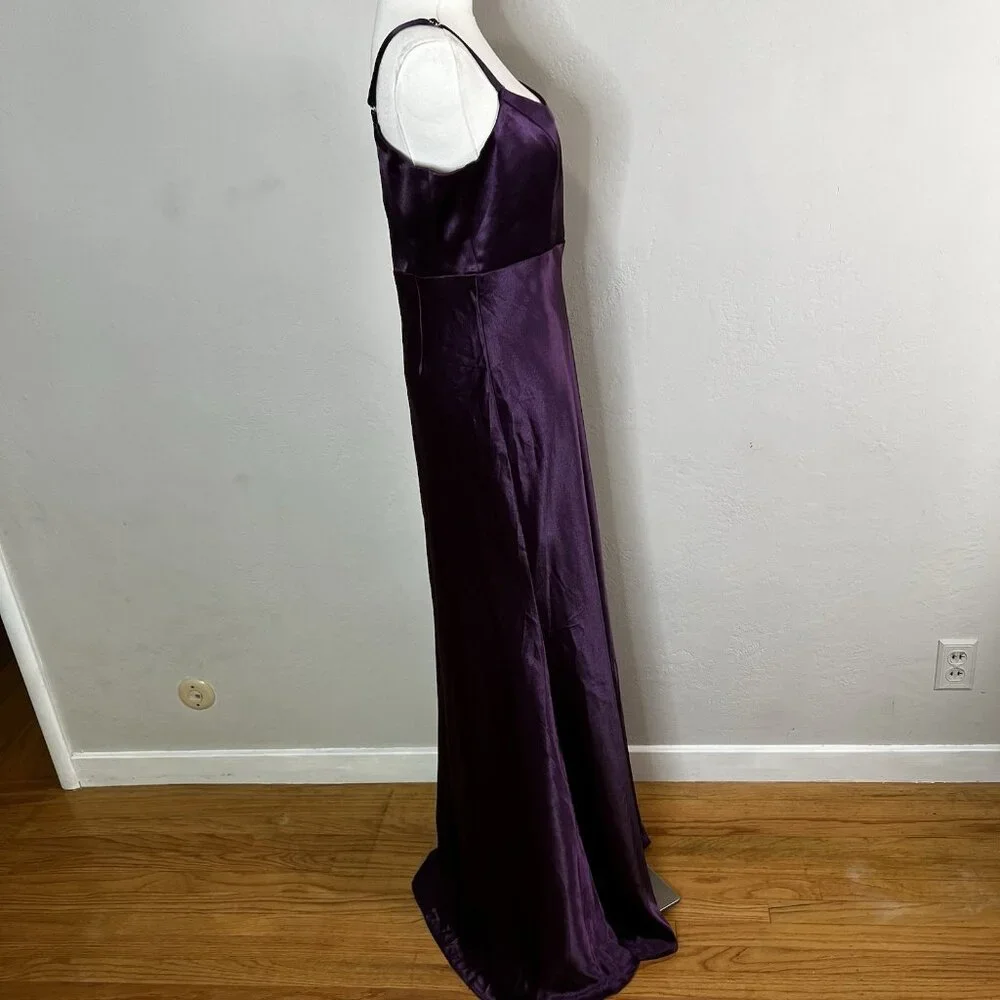 Lulu's Purple Satin Maxi Dress - Picture 9 of 14